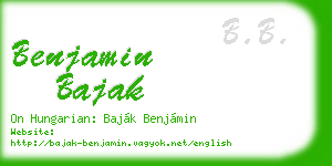 benjamin bajak business card