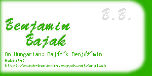 benjamin bajak business card